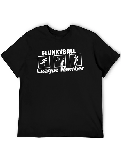 Flunkyball League Member Black Graphic T-Shirt