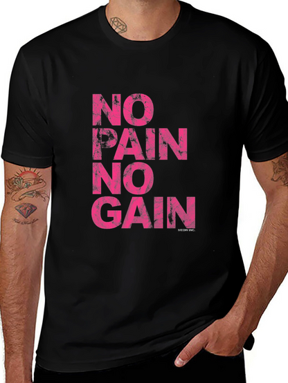 No Pain No Gain Graphic Tee - Black