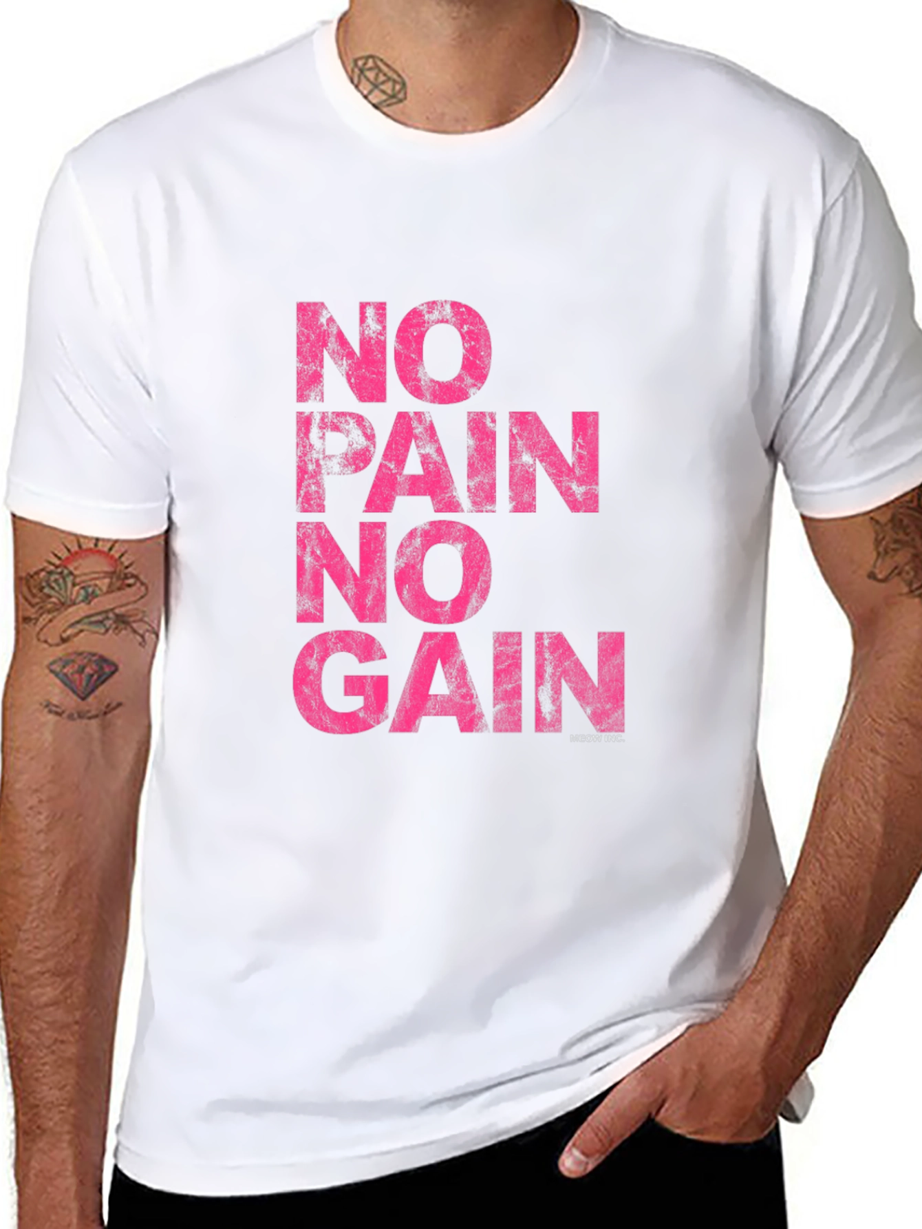 No Pain No Gain Graphic Tee - Black