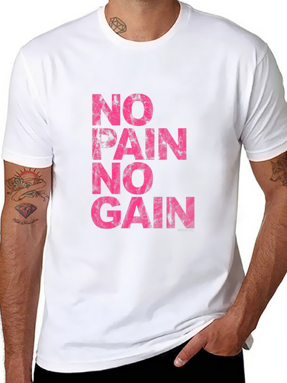 No Pain No Gain Graphic Tee - Black