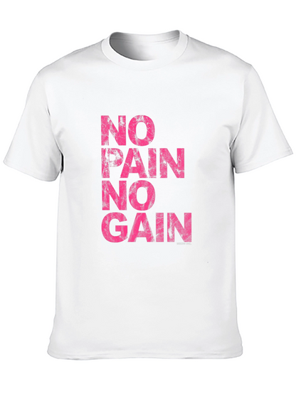No Pain No Gain Graphic Tee - Black