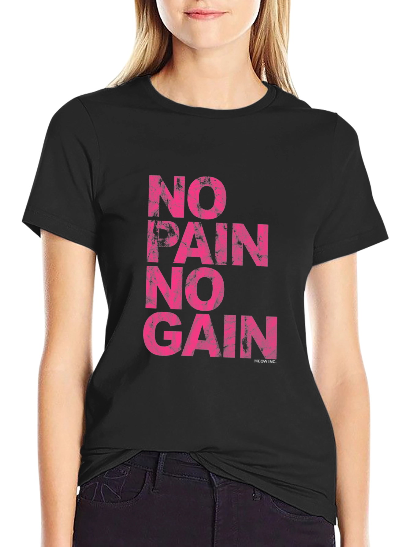 No Pain No Gain Graphic Tee - Black
