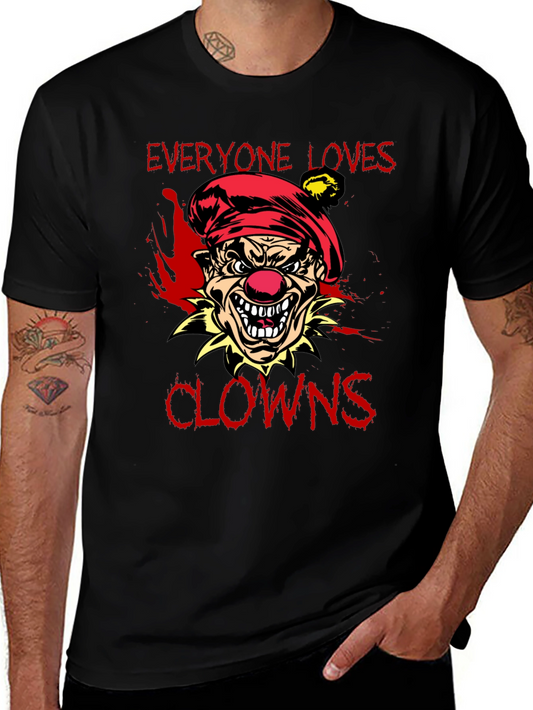 Everyone Loves Clowns Graphic Tee - Horror Clown T-Shirt