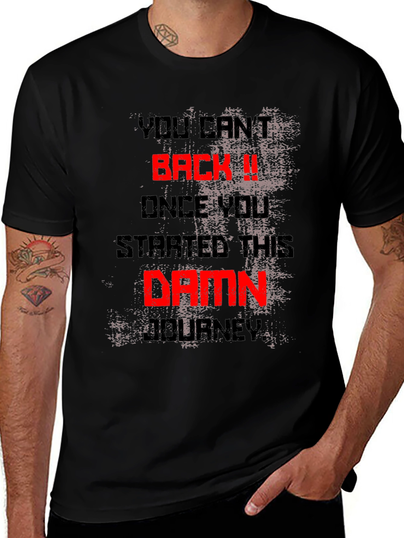 Motivational Graphic Tee - You Cant Back Down