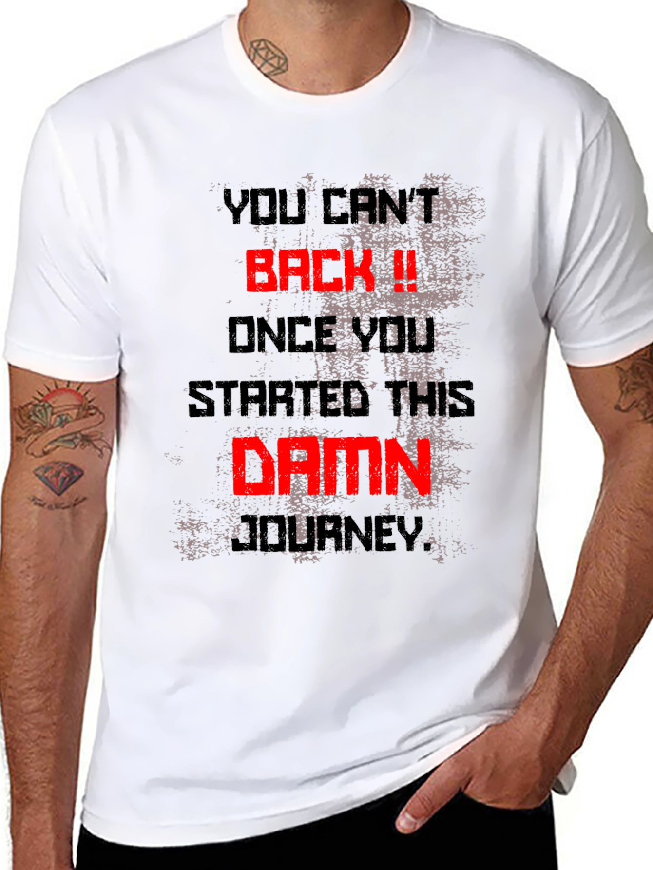 Motivational Graphic Tee - You Cant Back Down