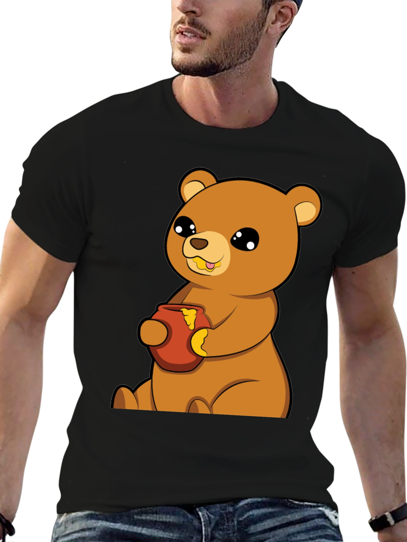 Cute Bear Honey Pot T-Shirt - Unisex Cotton Tee