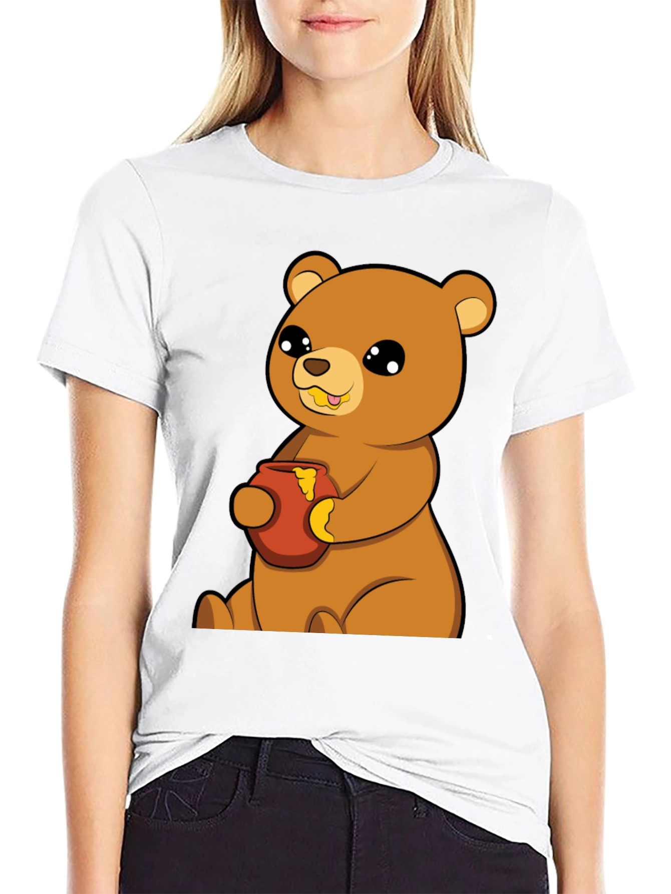 Cute Bear Honey Pot T-Shirt - Unisex Cotton Tee