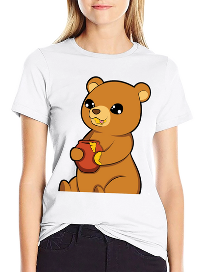 Cute Bear Honey Pot T-Shirt - Unisex Cotton Tee