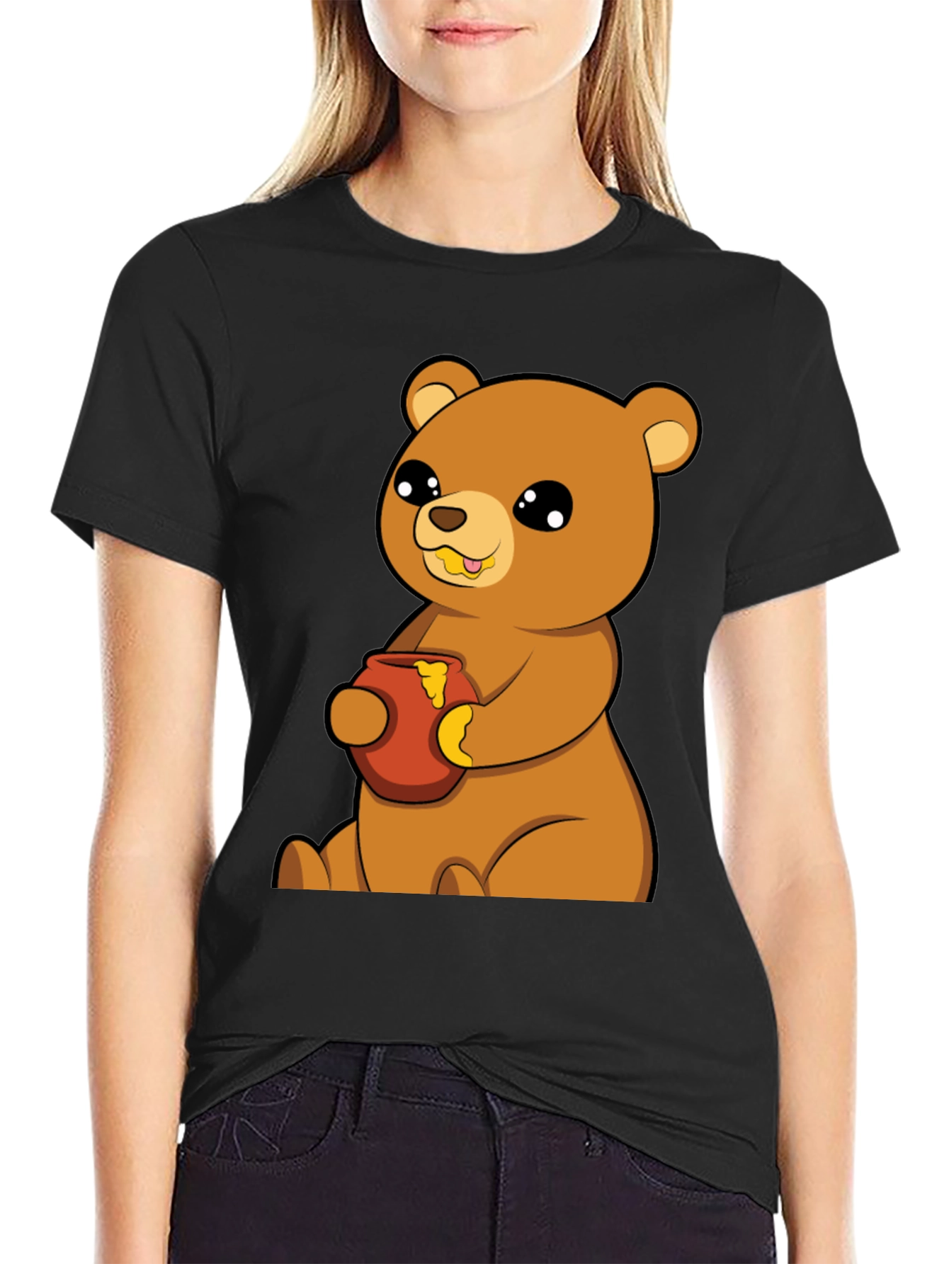 Cute Bear Honey Pot T-Shirt - Unisex Cotton Tee