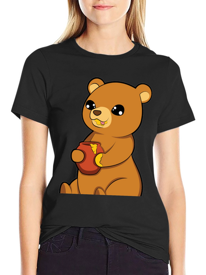 Cute Bear Honey Pot T-Shirt - Unisex Cotton Tee