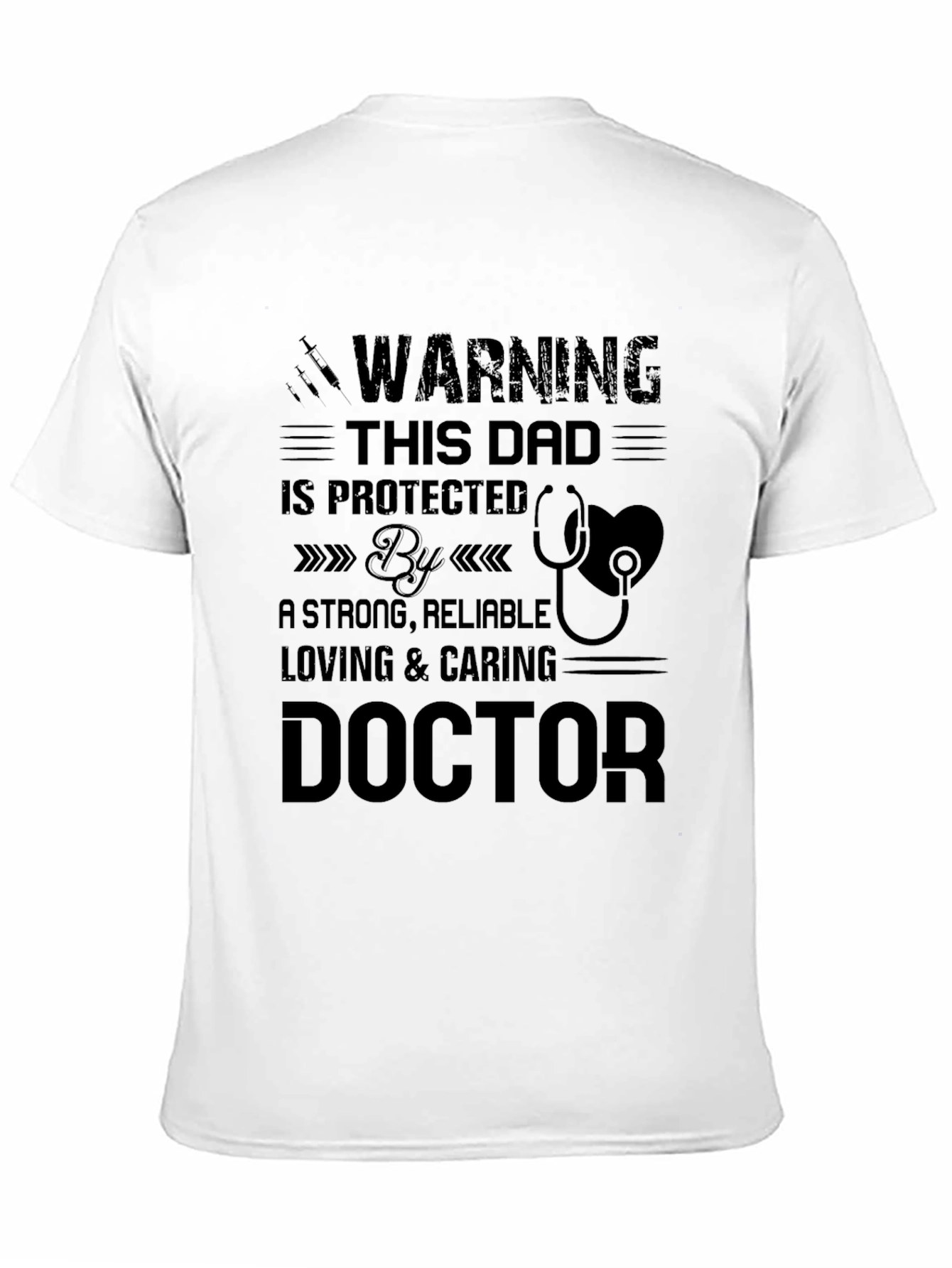 Dad Protected By Doctor T-Shirt Fathers Day Gift