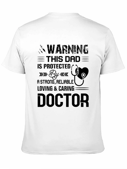 Dad Protected By Doctor T-Shirt Fathers Day Gift