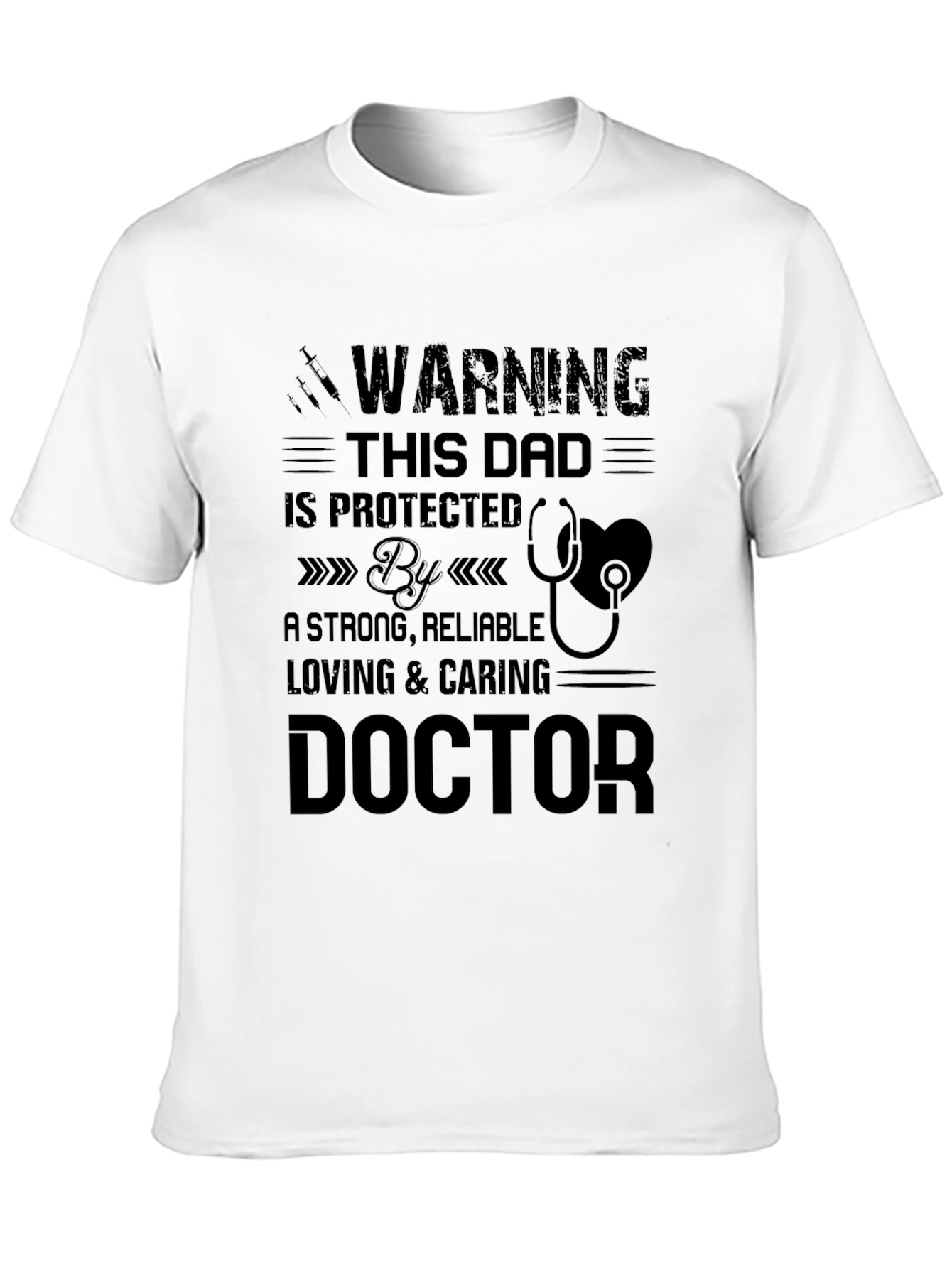 Dad Protected By Doctor T-Shirt Fathers Day Gift