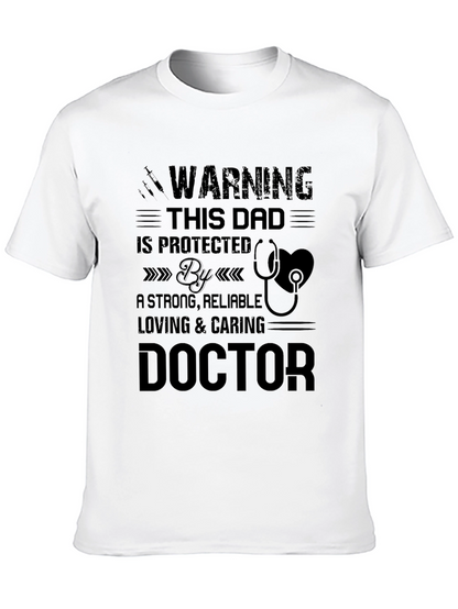 Dad Protected By Doctor T-Shirt Fathers Day Gift