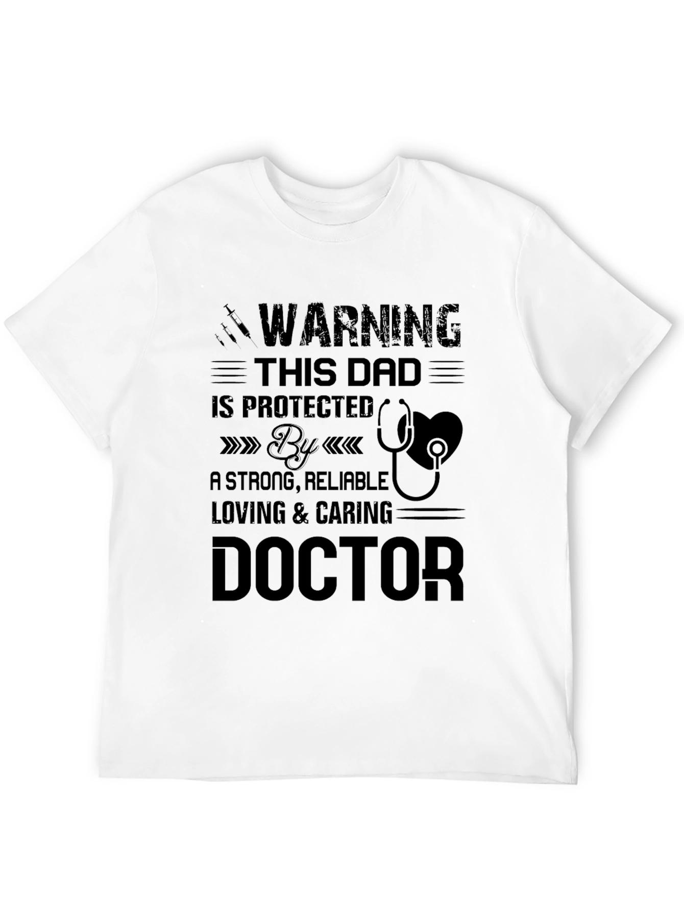 Dad Protected By Doctor T-Shirt Fathers Day Gift