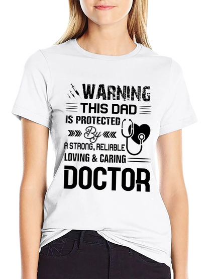 Dad Protected By Doctor T-Shirt Fathers Day Gift