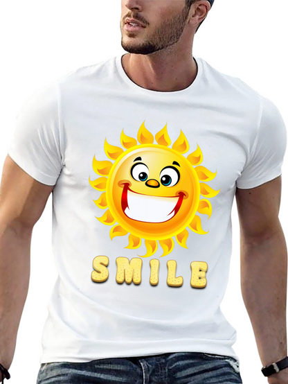 Happy Sun Smile Black T-Shirt