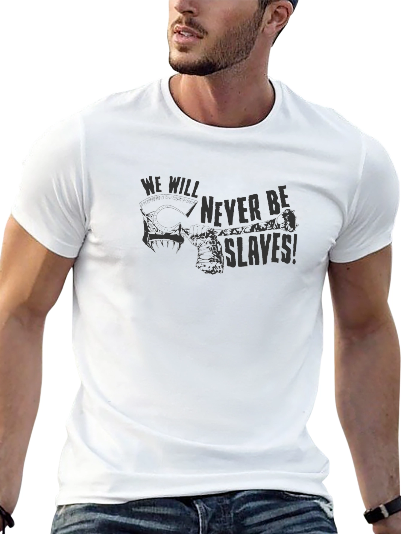 We Will Never Be Slaves Graphic Tee