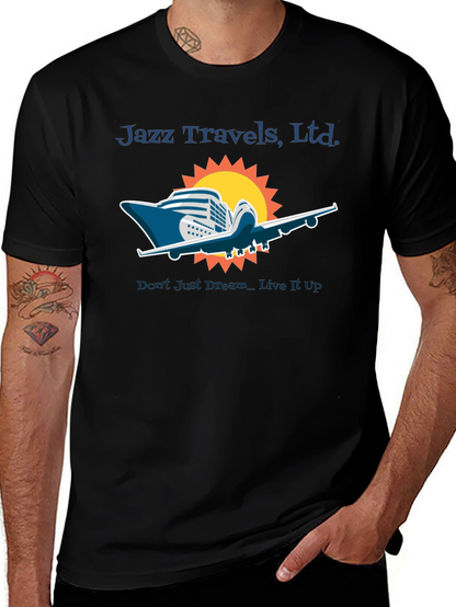 Jazz Travels Tee: Cruise & Fly Adventure