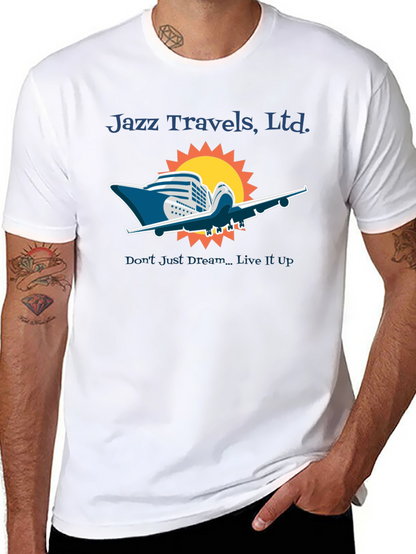 Jazz Travels Tee: Cruise & Fly Adventure
