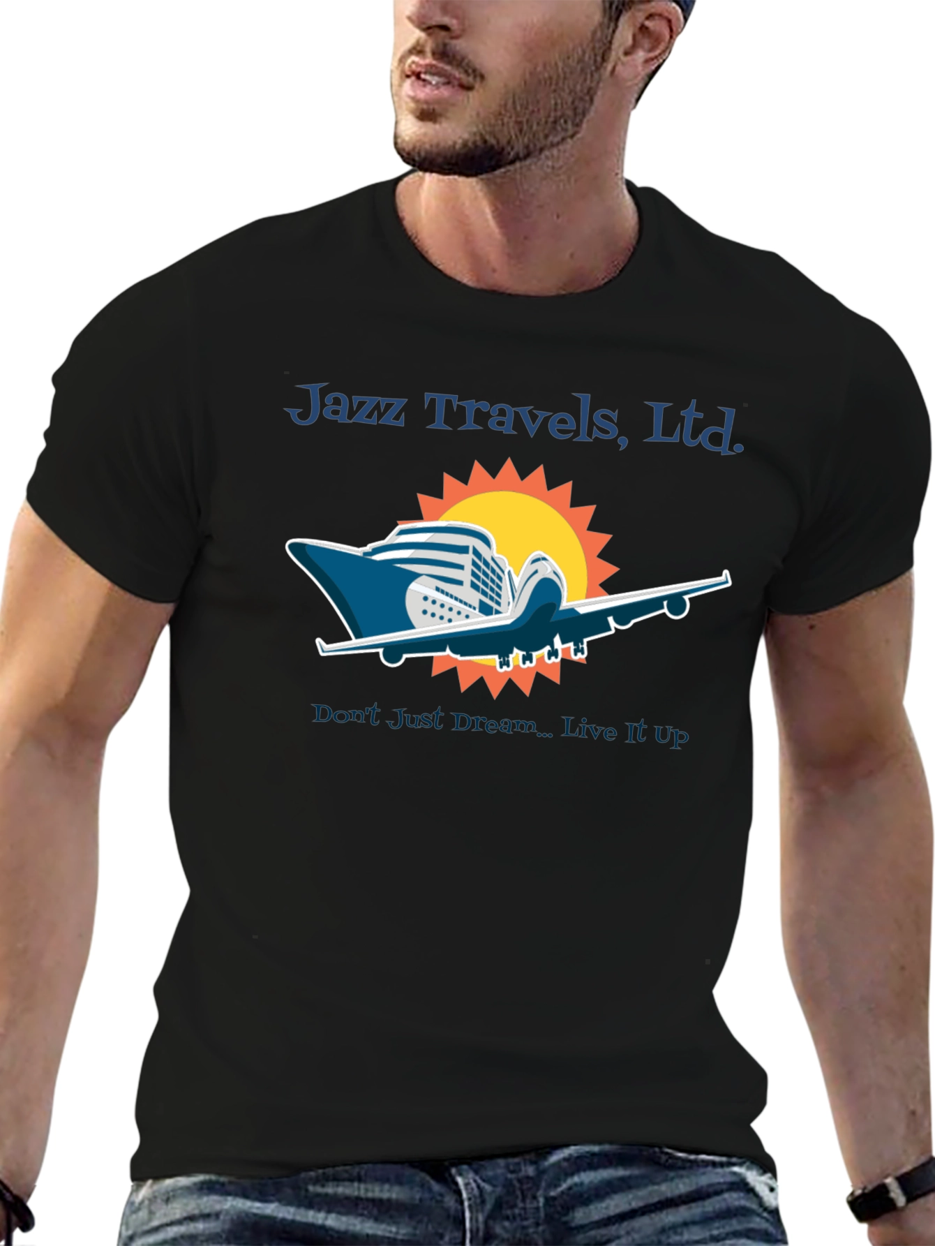 Jazz Travels Tee: Cruise & Fly Adventure