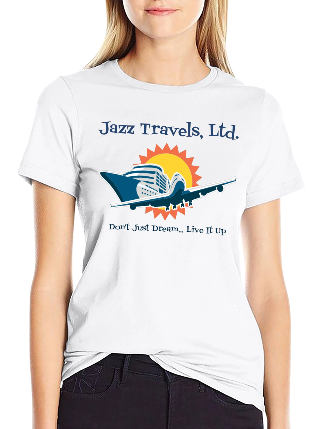 Jazz Travels Tee: Cruise & Fly Adventure