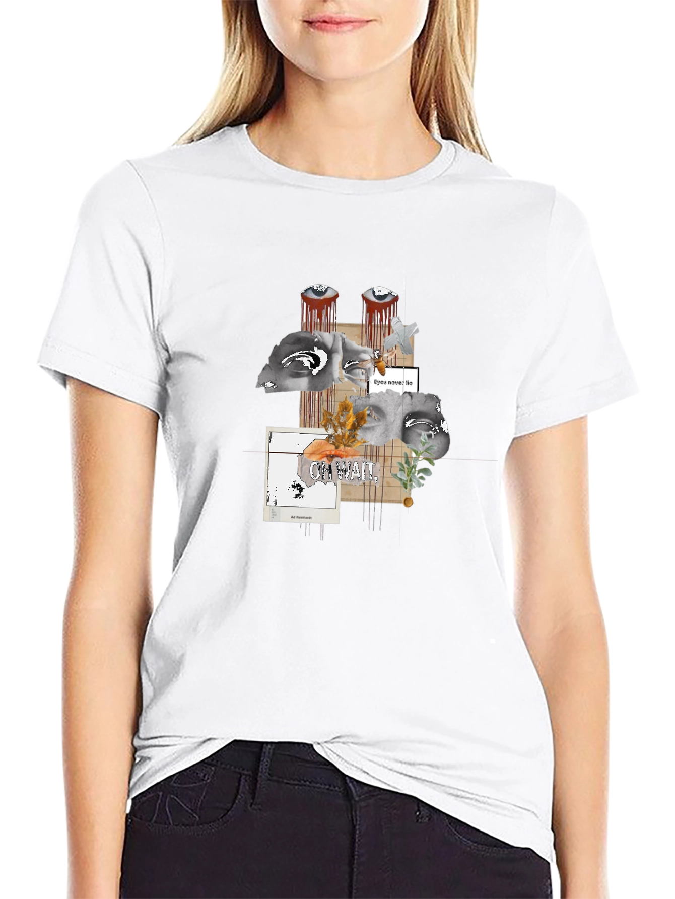 Artistic Graphic Print Black T-Shirt