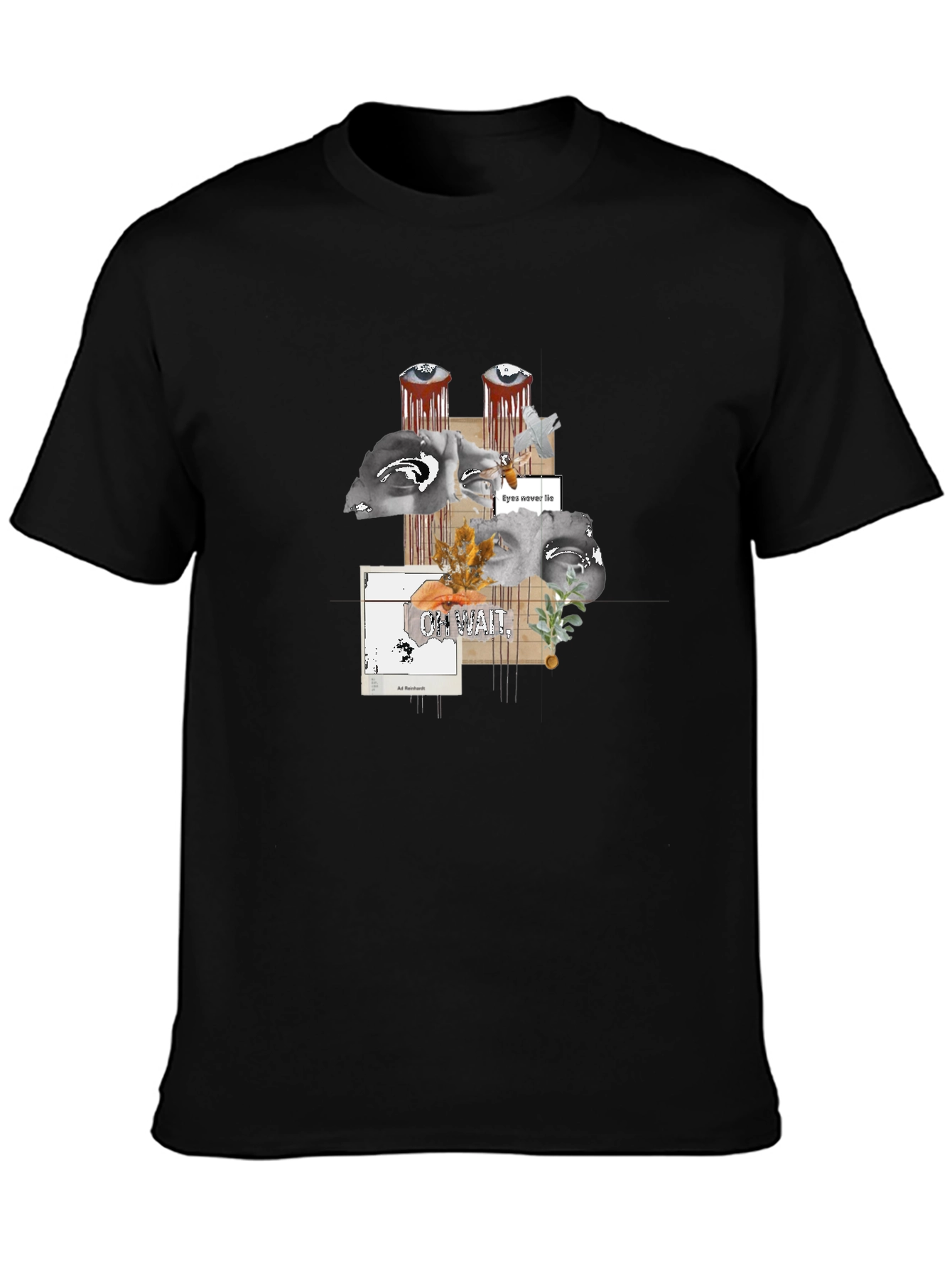Artistic Graphic Print Black T-Shirt