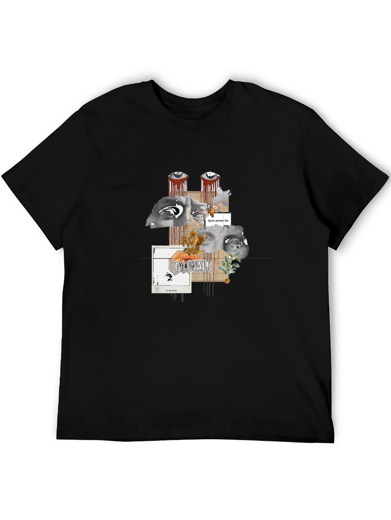 Artistic Graphic Print Black T-Shirt