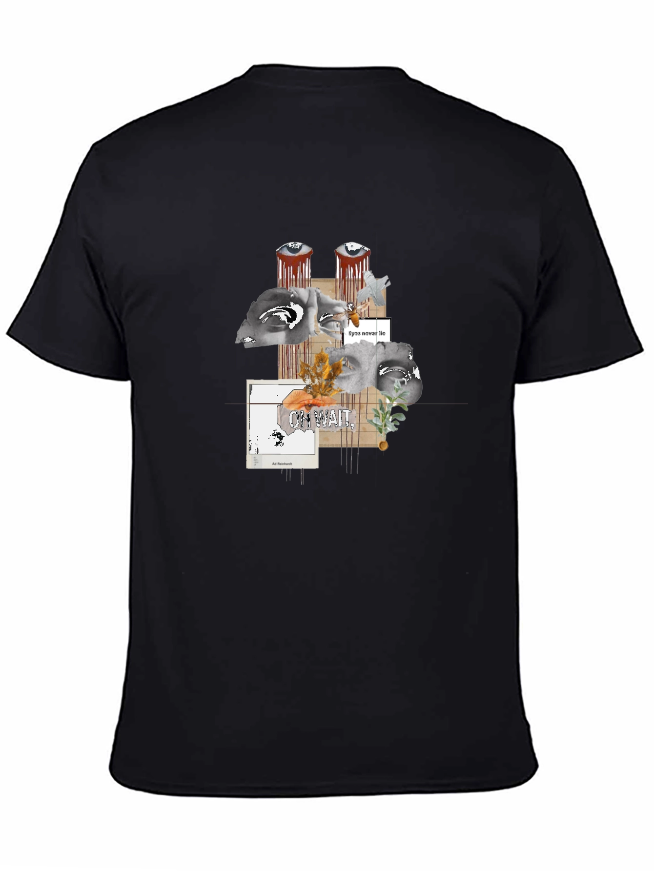 Artistic Graphic Print Black T-Shirt