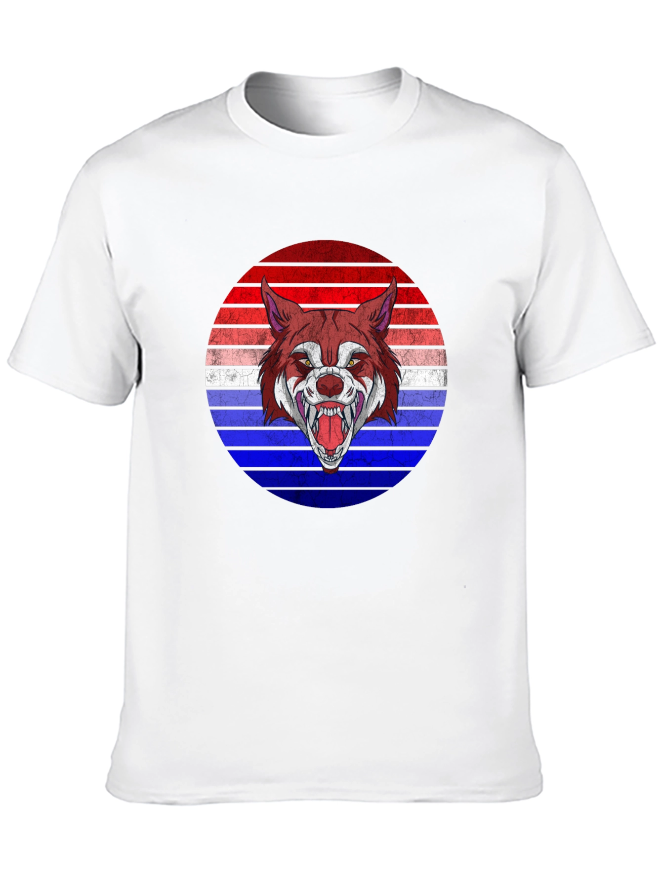 Wolf Graphic Tee - Retro Style