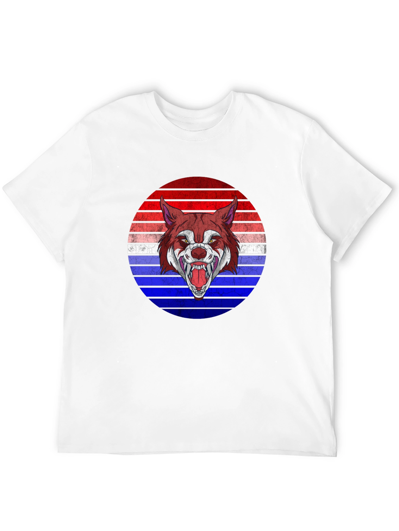 Wolf Graphic Tee - Retro Style