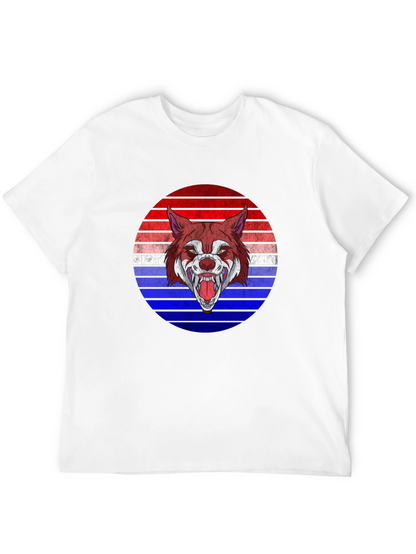 Wolf Graphic Tee - Retro Style