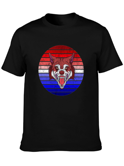 Wolf Graphic Tee - Retro Style