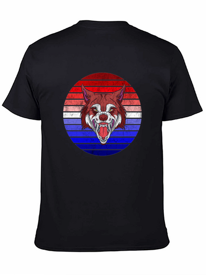 Wolf Graphic Tee - Retro Style