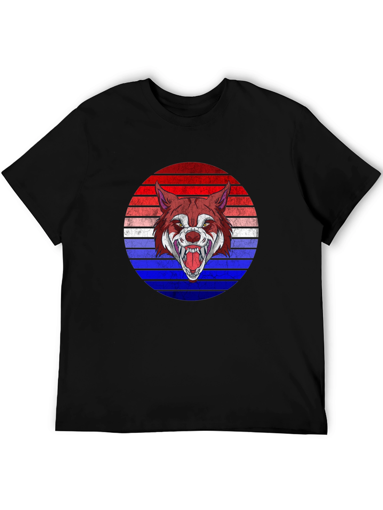 Wolf Graphic Tee - Retro Style