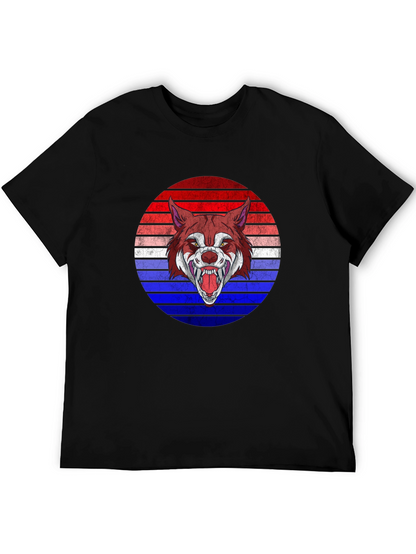 Wolf Graphic Tee - Retro Style