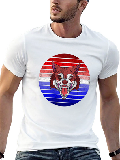Wolf Graphic Tee - Retro Style