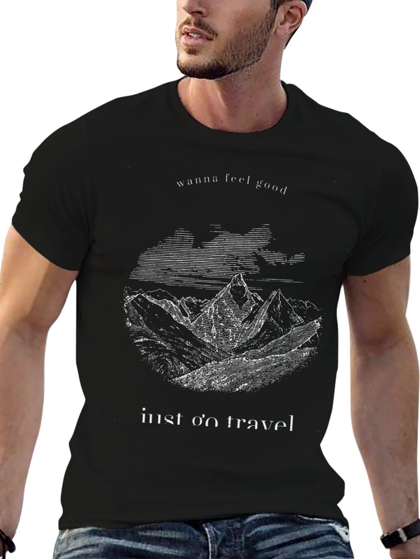 Mountain Graphic T-Shirt - Wanna Feel Good & Travel