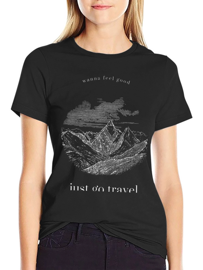 Mountain Graphic T-Shirt - Wanna Feel Good & Travel