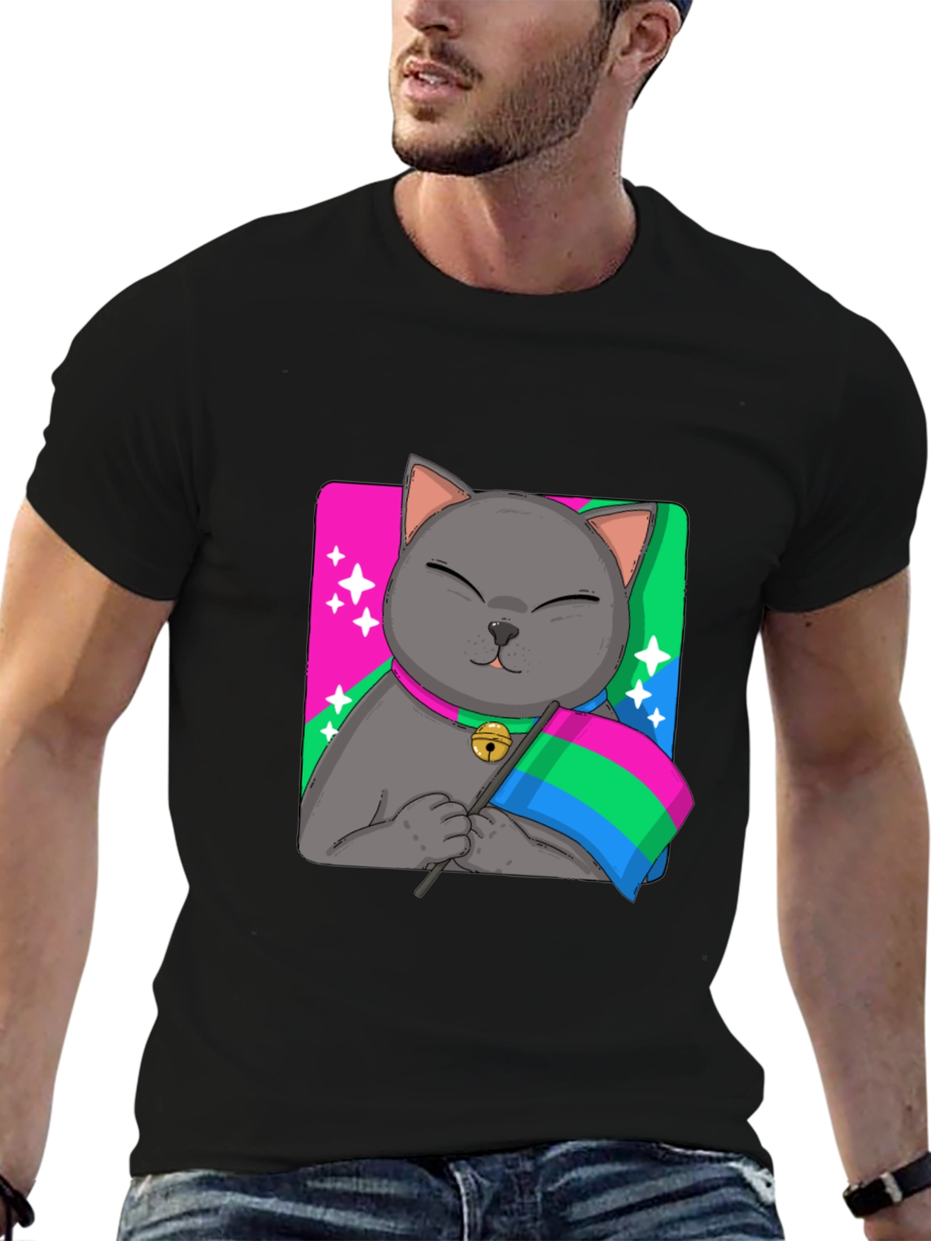 Pans Cat Pride T-Shirt - Unisex Softstyle Tee