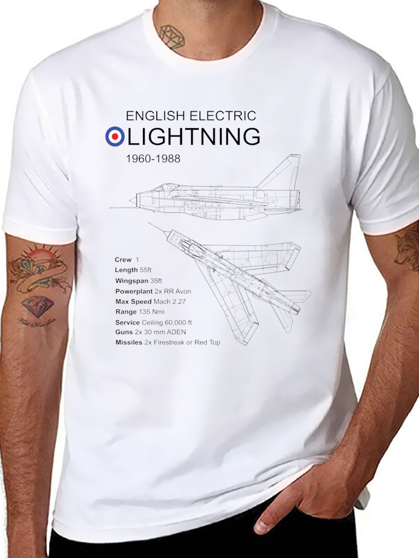 English Electric Lightning 1960-1988 T-Shirt