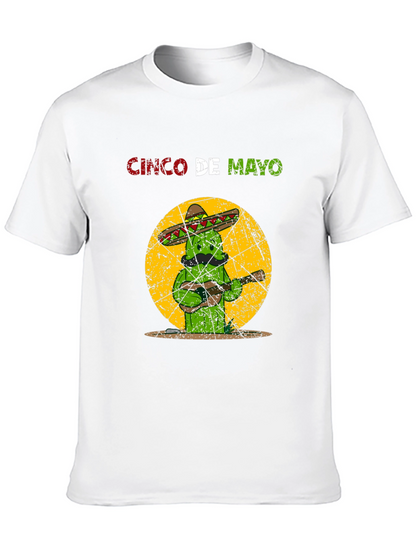 Cinco De Mayo Cactus T-Shirt - Guitar Mariachi Tee