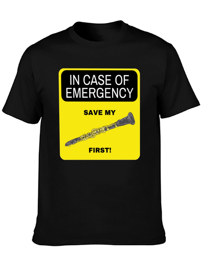 Emergency Clarinet T-Shirt - Save My Clarinet First!