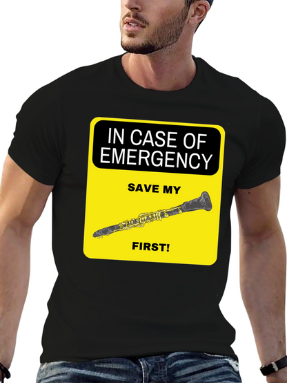 Emergency Clarinet T-Shirt - Save My Clarinet First!