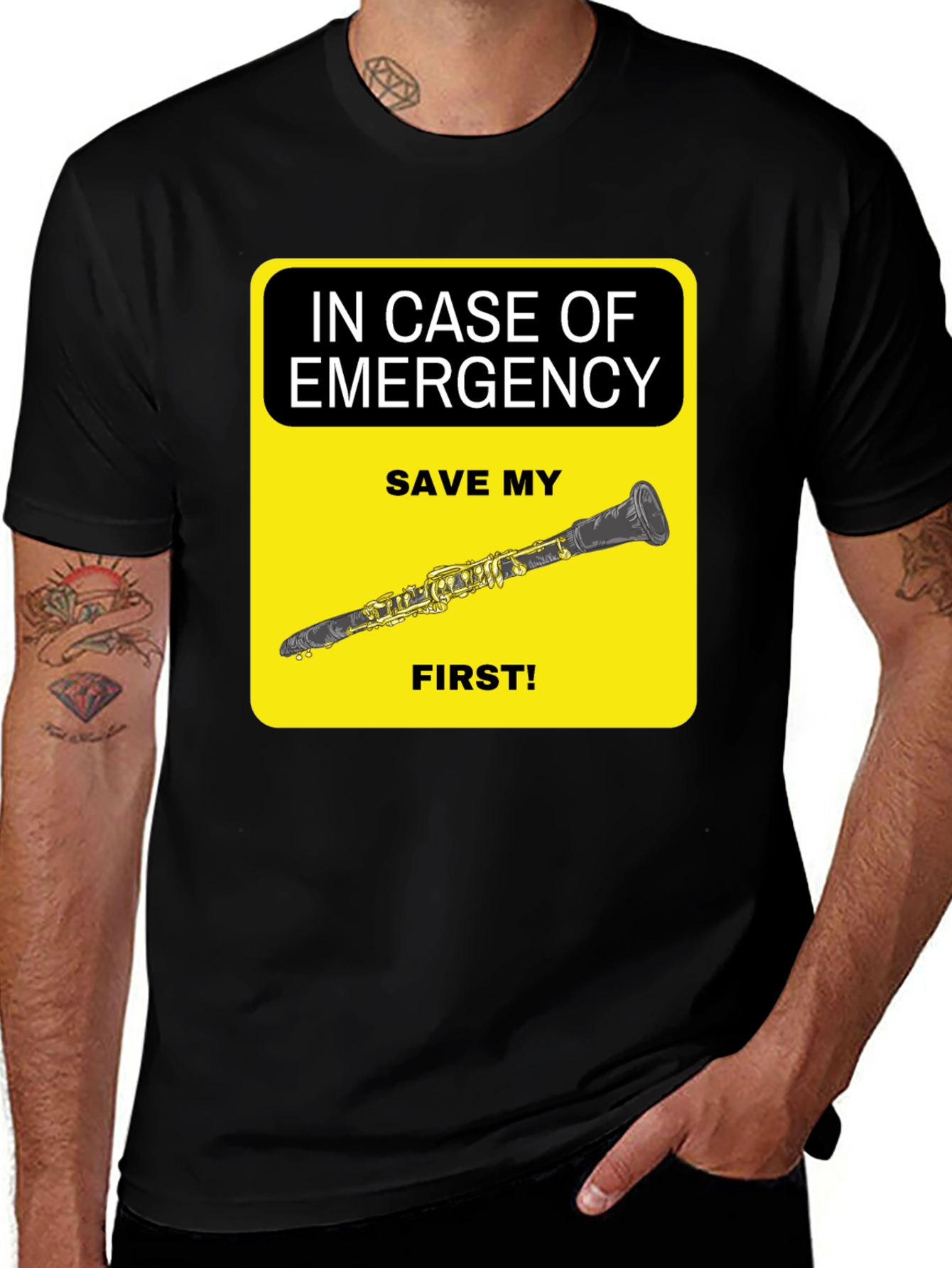 Emergency Clarinet T-Shirt - Save My Clarinet First!