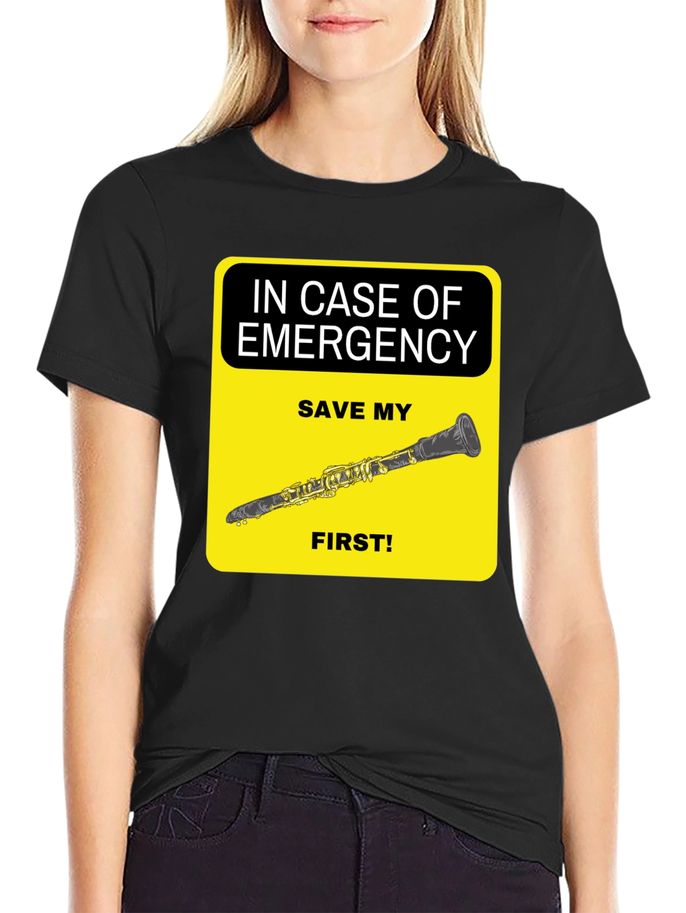 Emergency Clarinet T-Shirt - Save My Clarinet First!