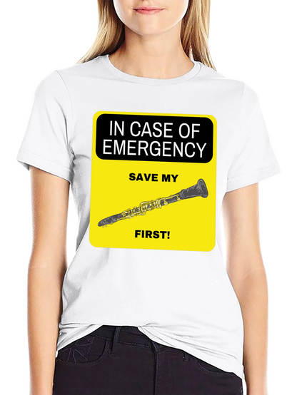 Emergency Clarinet T-Shirt - Save My Clarinet First!