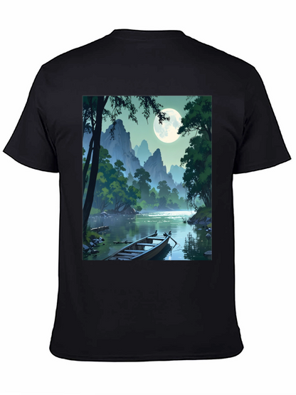 Scenic Moonlit River T-Shirt