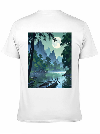 Scenic Moonlit River T-Shirt